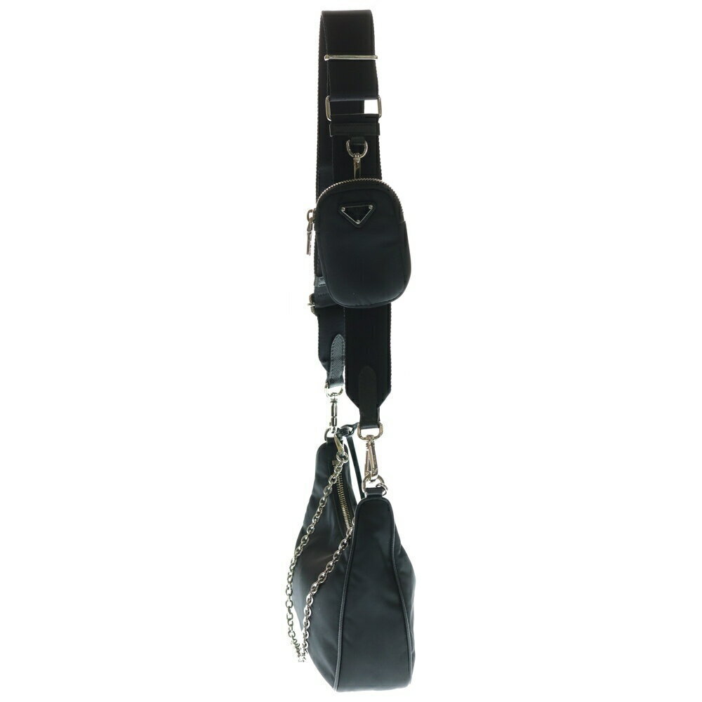 Prada Nylon Edition Re RED Shoulder Handbag Black Bag - Picture 3 of 6
